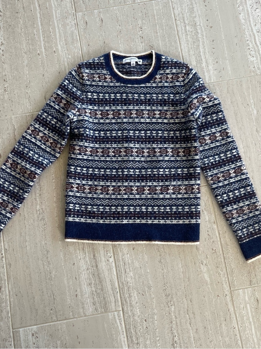 Ines de la Fressange x Uniqlo wool Fair Isle sweater